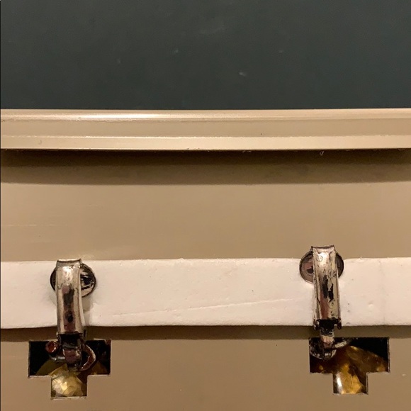 Treska Amber Glass Fashion Clip on Earrings - Picture 3 of 3